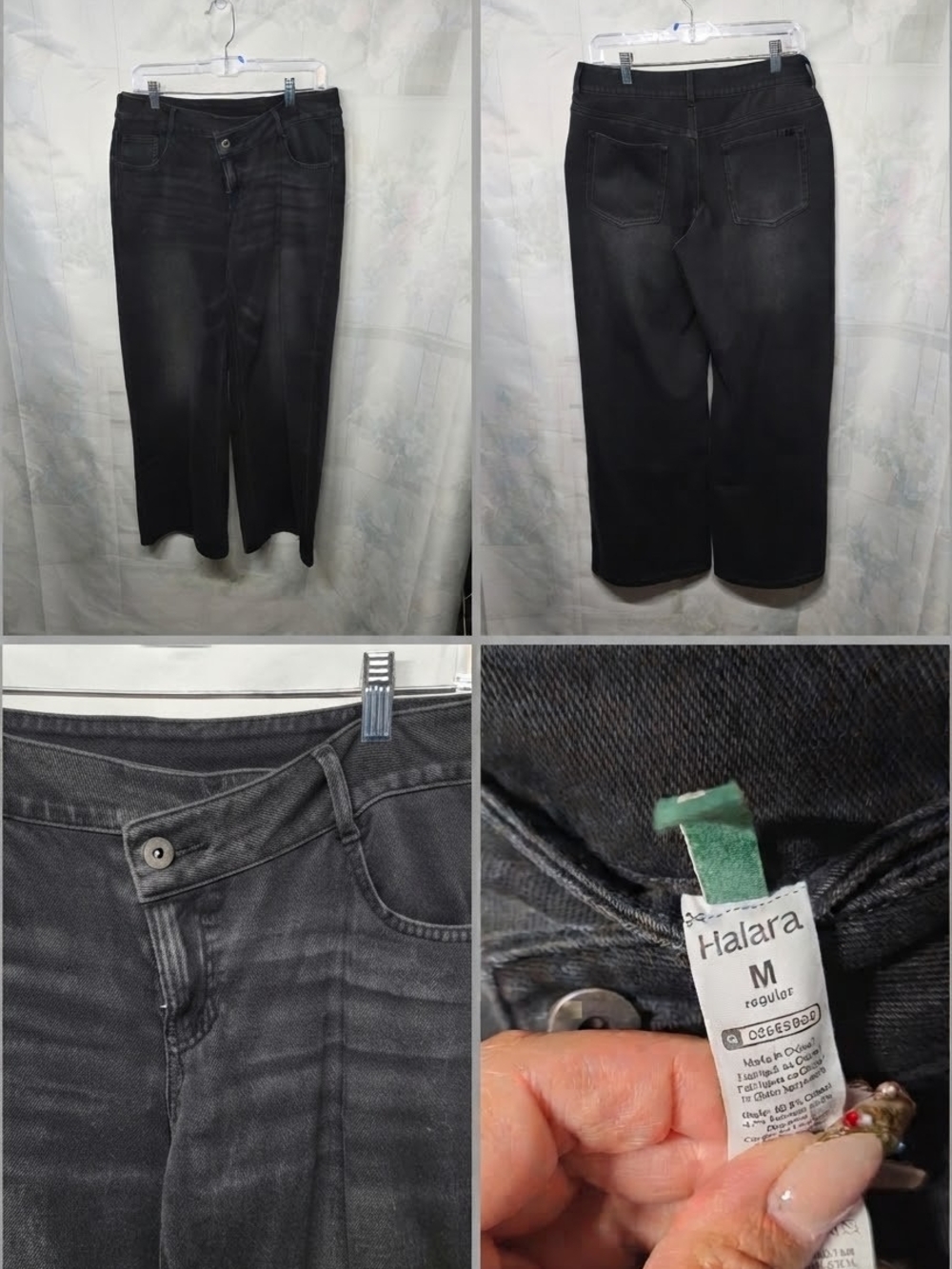 Halara Flex Asymmetric Wide Leg Casual Jeans